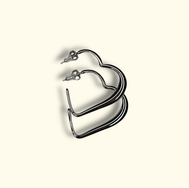Boucles d’oreilles cœur acier inoxydable 