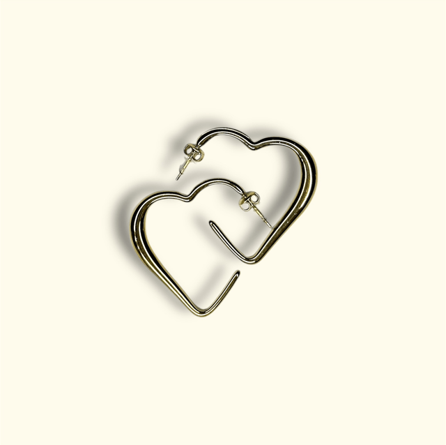 Boucles d’oreilles cœur acier inoxydable 