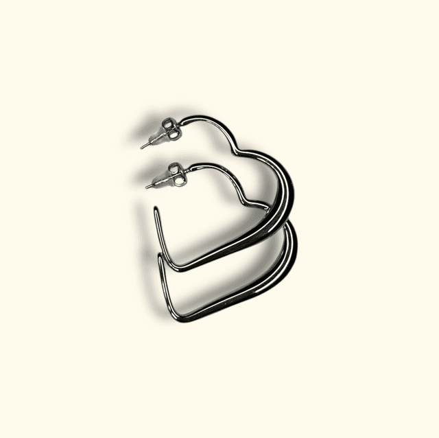 Boucles d’oreilles cœur acier inoxydable 