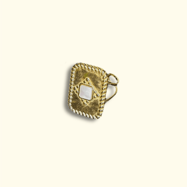 Bohm bague rectangle avec nacre 