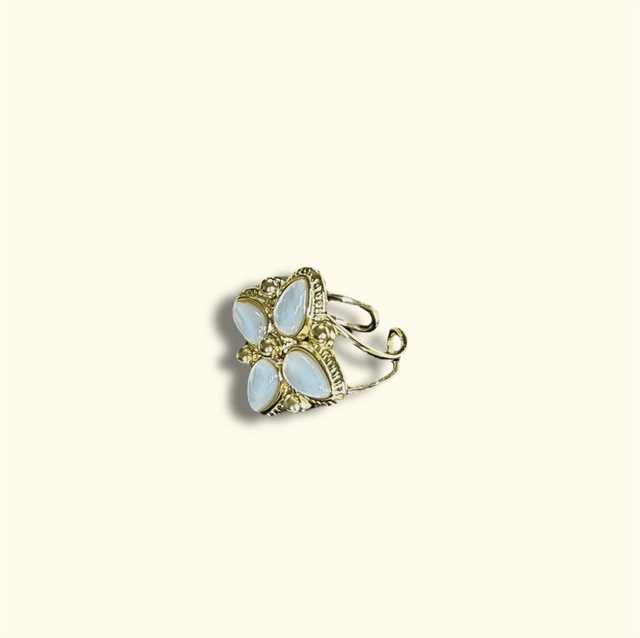 Bohm bague fleur avec nacre 